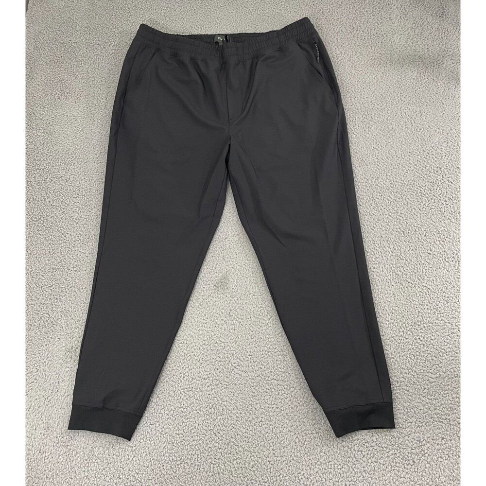 FLX Joggers Men XL Black Stretch Performance Athletic Sportswear Drawstring
